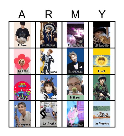 LOTERIA BTS Bingo Card