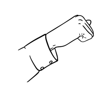 Brazo En Manga Cuerpo Parte Doodle Línea Dibujos Animados Para Colorear