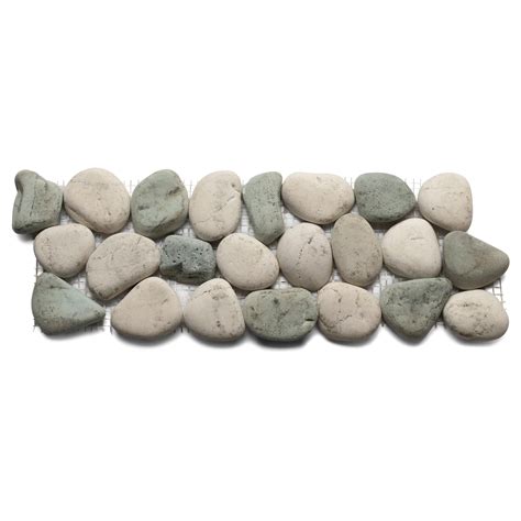 Sea Green And White Pebble Tile Borders Pebble Tile Shop