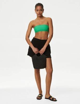 M S Collection Padded Bandeau Bikini Top Shopstyle Two Piece Swimsuits