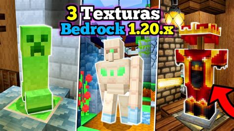 Top 3 TEXTURAS Para Minecraft PE 1 20 X Las MEJORES Texturas