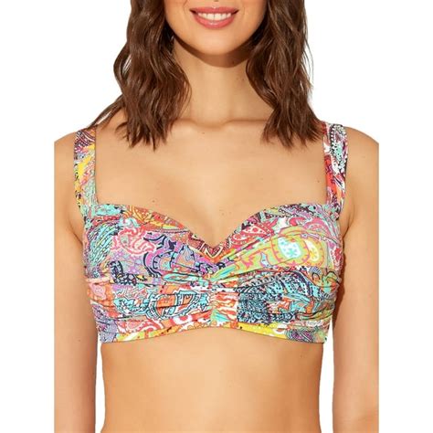 Bleu Rod Beattie Womens Bohemian Paradise Shirred Convertible Bikini