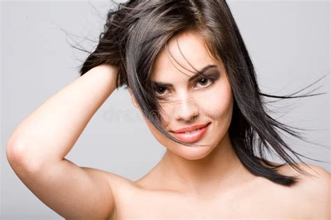 Joyful Brunette Beauty Stock Photo Image Of Joyful