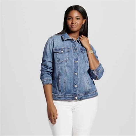 Ava And Viv Denim Jacket Medium Wash Size X Fits Depop
