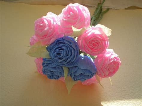 Evlynpartage Faire des roses en papier crépon tuto