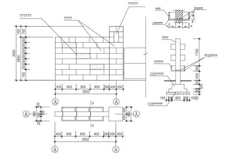 Compound Wall Design Autocad File Free Cadbull