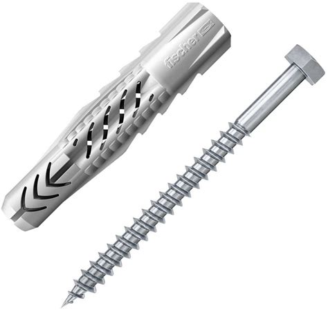 Универсальный дюбель UХ 12х70 S с винтом Fischer 090875, нейлон, 2 шт в ...