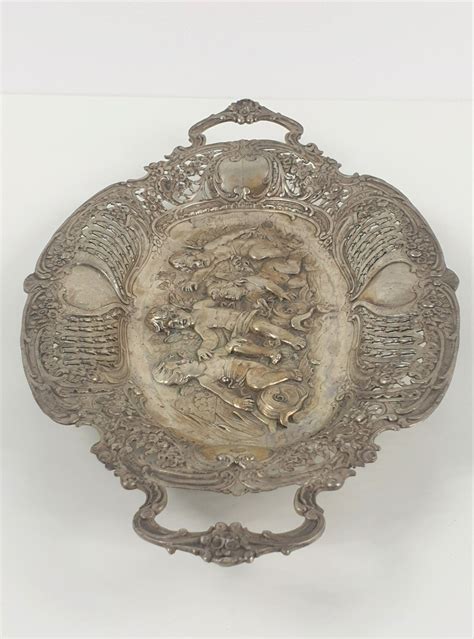 Proantic Tray In Sterling Silver Augsburg 18th Century