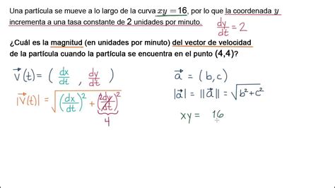 Movimiento A Lo Largo De Una Curva Cálculo De La Magnitud De Velocidad