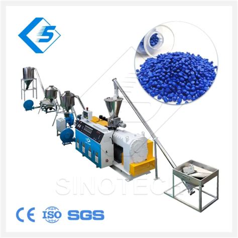 Pvc Granules Extruder Hot Cutting Double Screw Pelletizing Production Line For Economic Granules