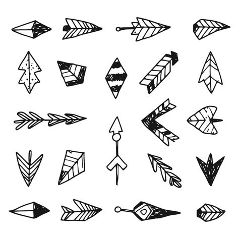 Hand Drawn Arrow Set Collection 40743454 Vector Art At Vecteezy