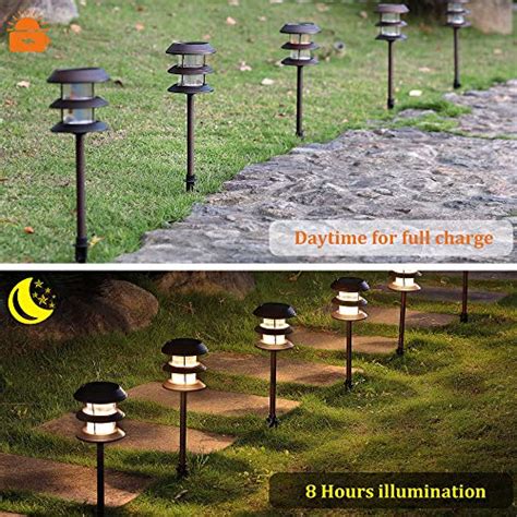 Maggift Super Bright Lumen Solar Powered Pathway Lights Pack