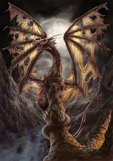 Zombie Dragon by AndrewDobell on deviantART | Dragon illustration ...