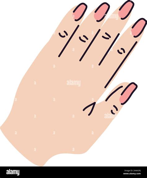 hand with painted nails Stock Vector Image & Art - Alamy