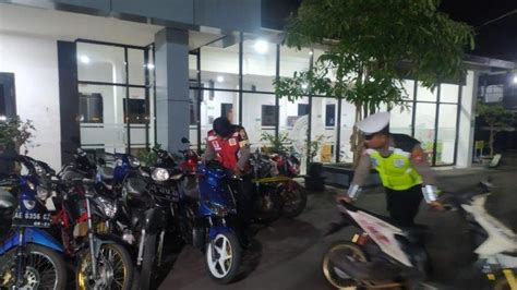 Razia Balap Liar Polisi Amankan Belasan Motor Dan Remaja Di Ponorogo