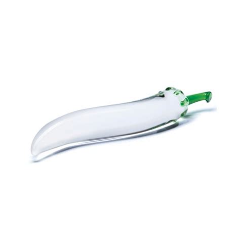 Glas Jalapeno Natural Chili Pepper Handblown Glass Dildo