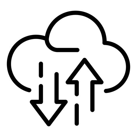 ícone de comunicação de rede em nuvem, estilo de estrutura de tópicos