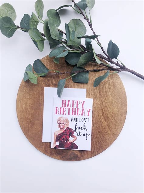 Rupaul Birthday Card Rupaul S Drag Race Don T Fuck Etsy