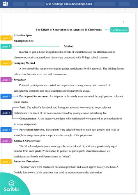 Apa Headings And Subheadings With Sample Paper