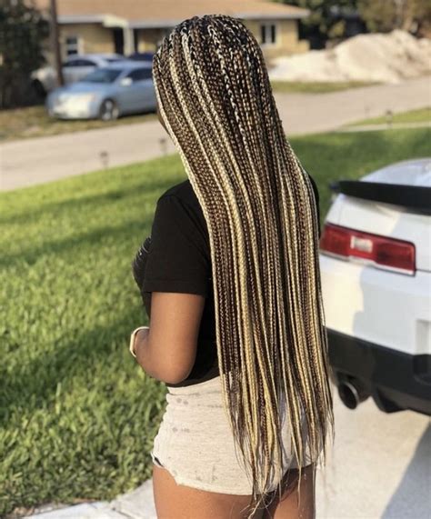 Blonde Medium Knotless Box Braids For Black Women Blonde Box Braids Braided Hairstyles
