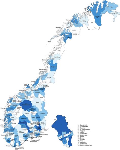 1 Projection Regions In The Norwegian Population Projections Download