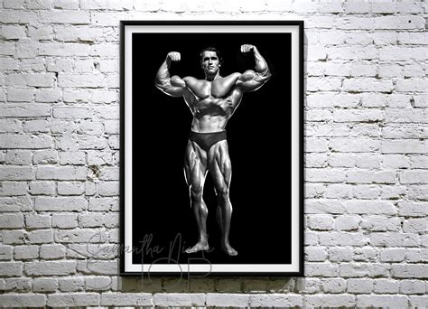 Arnold Schwarzenegger Double Bicep Pose Classic Printable | Etsy