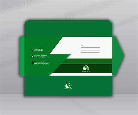 premium psd creative envelope design template