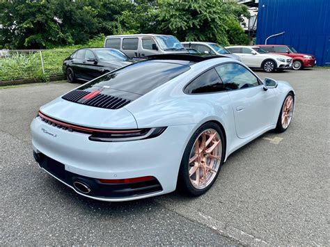 Porsche 911 Carrera S 992 White Bc Forged Hca381 Wheel Front