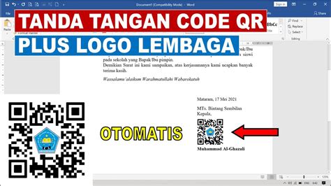 Tutorial Cara Membuat Tanda Tangan Barcode Plus Logo Code QR YouTube