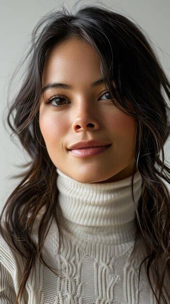 Premium Photo A Super Closeup Portrait Of A Beautiful Latina Fashion Model