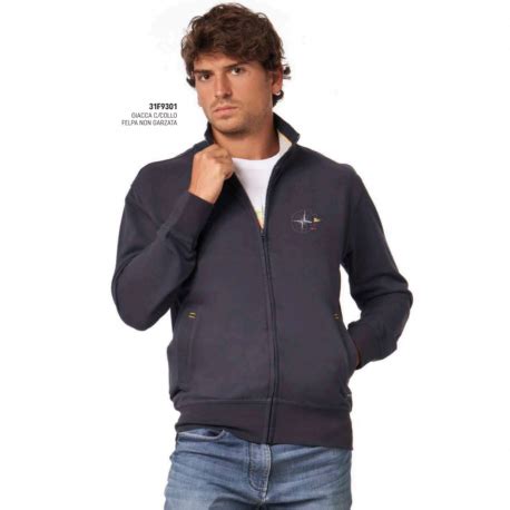 FELPA UOMO PURO COTONE SENZA CAPPUCCIO FULL ZIP BE BOARD 31F9301