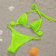 5 Colors Neon Rhinestone Micro Bikini Two Pieces Swimsuit Sexy Bikinis Woman Swimwear