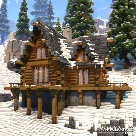 Mountainside Snowy Log Cabin Java Download Artofit
