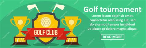 Premium Vector | Golf tournament banner template horizontal concept