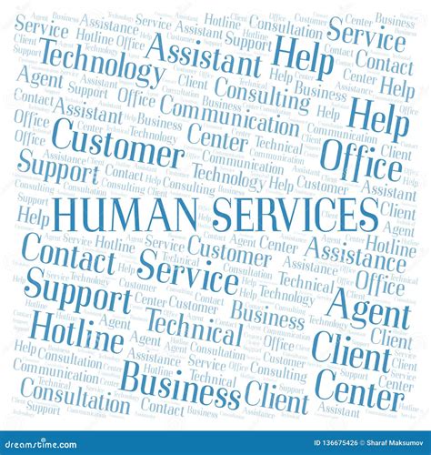 Human Services Word Cloud Stock Illustration Illustration Of Card