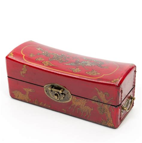 Red Chinese Pillow Box By Orchid