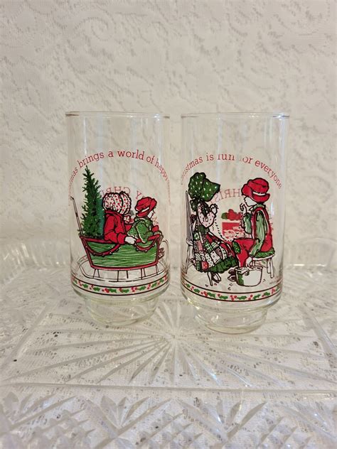 Holly Hobbie Coca Cola Christmas Collection Set Of 2 Etsy