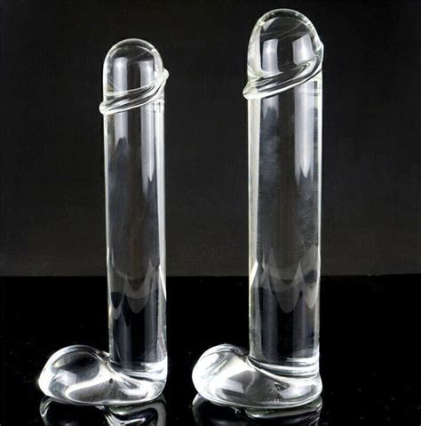 BUTT ANAL SEX PLUG THRUSTER VAGINA REALISTIC GLASS DILDO GIANT DONG ADULT TOY EUR