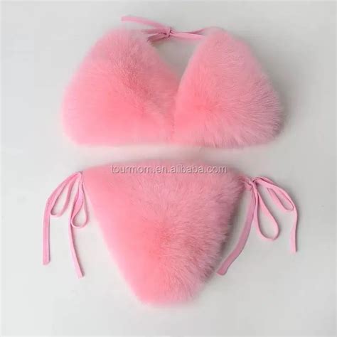 Women Swimsuit Real Fox Fur Bikini Fur Bra Lady Bathing Suit Swimwear Bikini Buy Fur Bra