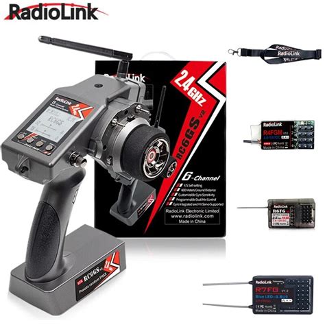 Radiolink Émetteur Radio RC6GS V2 2 4G 6 Canaux avec Récepteur R7FG