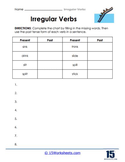 Irregular Verbs Worksheets 15 Worksheets Worksheets Library