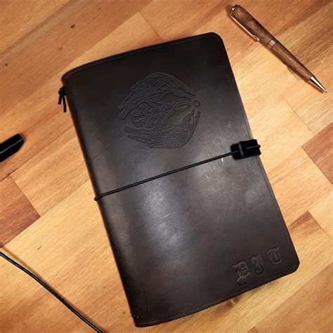 Leather Midori Travelers Notebook Personalized Etsy