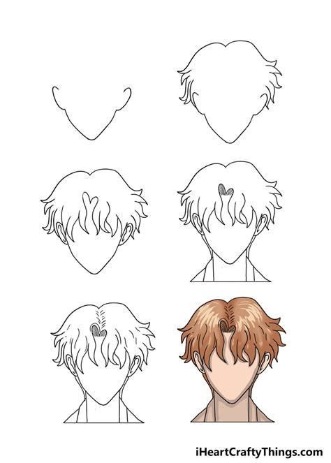 How To Draw Anime Boys Hair Step By Step