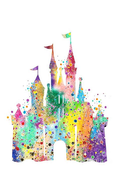 Watercolor Disney Castle at GetDrawings | Free download