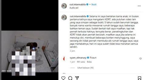 Selebgram Cut Intan Alami Gangguan Psikis Dan Fisik Usai Alami KDRT