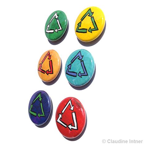 Recycling Magnets Or Pins Recycle Fridge Magnet Set Or Etsy