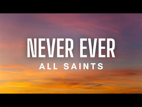 All Saints - Never Ever Us Version Lyrics Sale Online | head.hesge.ch