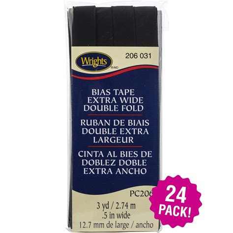 Multipack Of Wrights Double Fold Bias Tape X Yd Black Michaels