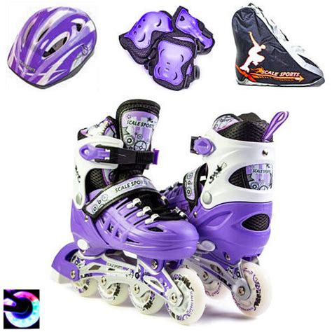 Купить Раздвижные ролики с подсветкой для девочки Scale Sport, Детские ...