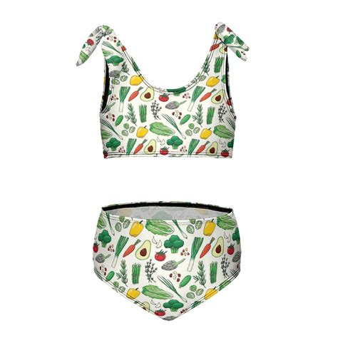 Veggies Girl S 2 Piece Bikini Set Beach Sport Swimsuit Swimwear 11 13Y160cm Walmart